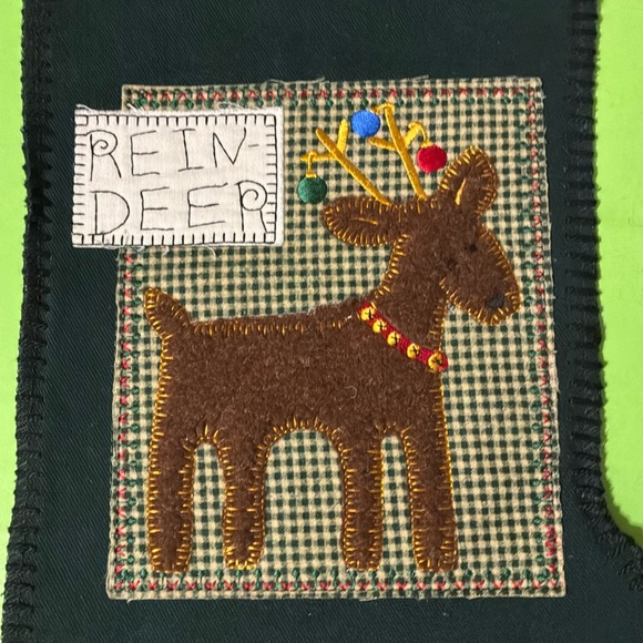 Blanket Stitched Denim Stocking Trio - Picture 9 of 15